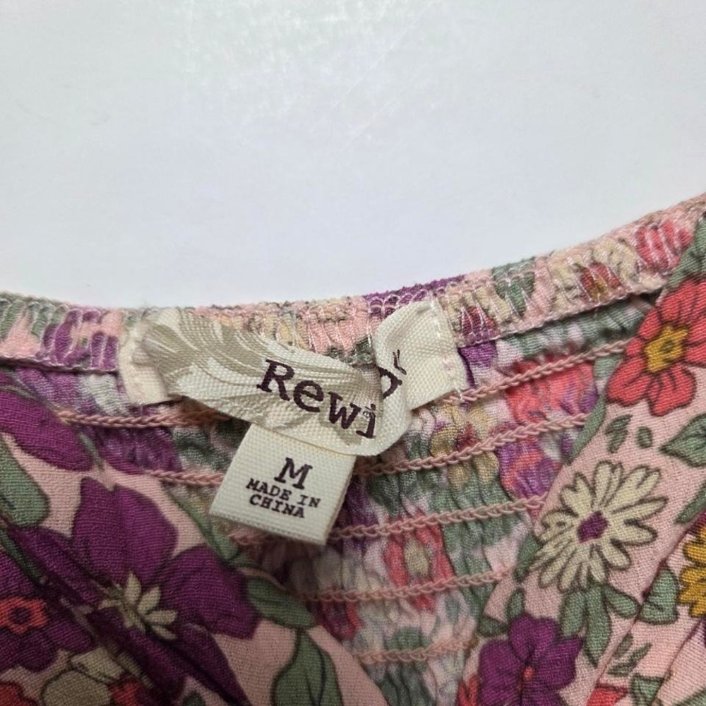 VTG Rewind Y2K Floral Print Crop Top Tank Women's Summer Flowers Size Medium - Picture 4 of 6